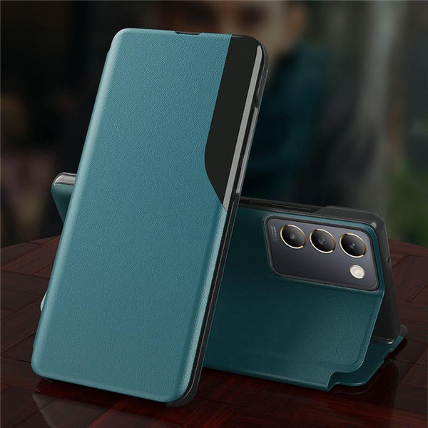 Vivo Y200e 5G Luxury Half Window Leather Flip Case