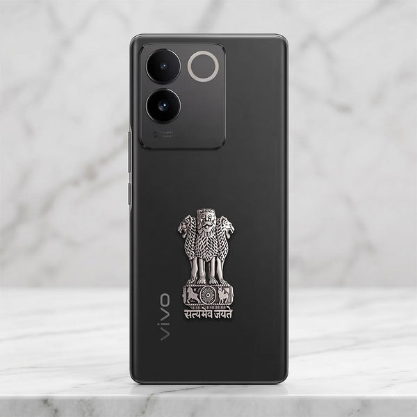 Vivo T2 Pro 5G Compatible Satyamev Jayate 3D Metal Emblem Sticker