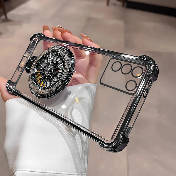 Vivo V27/ V27 Pro 5G Premium Stress Buster Wheel Rotating Shockproof Airbags Case
