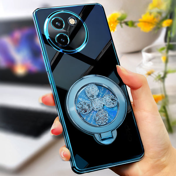 Vivo T3x 5G Electroplating Reflective Fidget Rotating Back Case