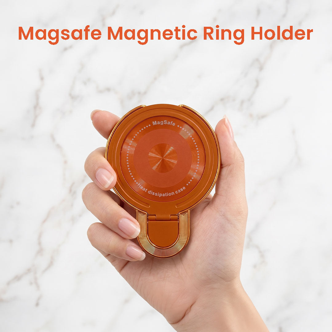 Samsung Galaxy A36 5G Invincible Bracket Ring Stand Shimmer Airbag Cosmic Orange Case