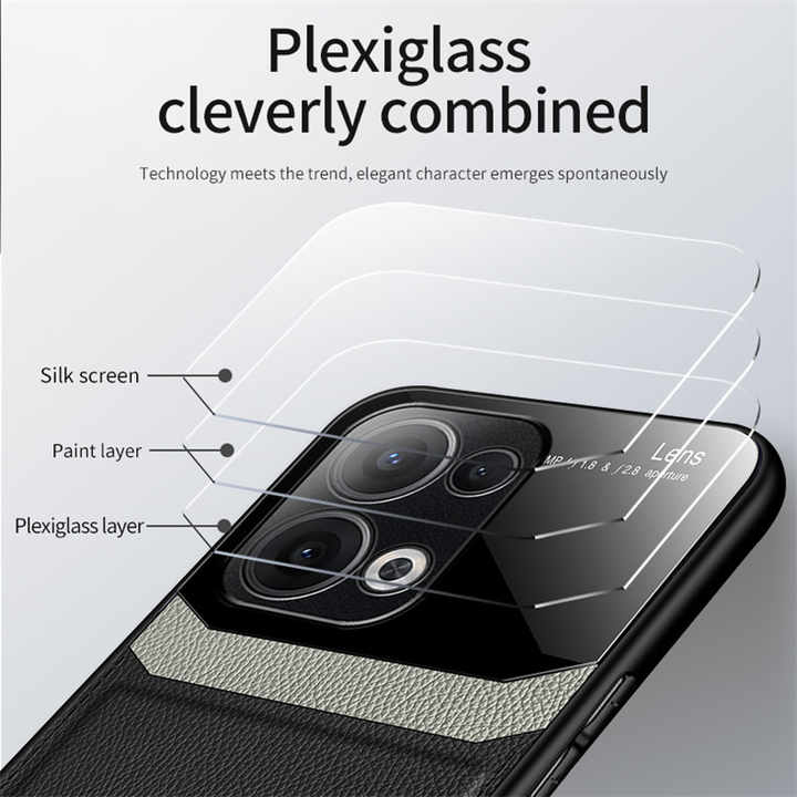 Oppo Reno 13 5G Premium Leather Lens Protective Case