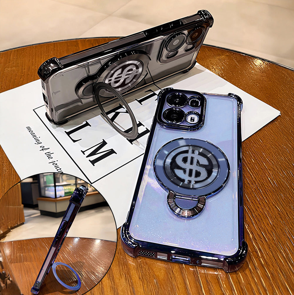Oppo Reno 13 5G Four Corner Airbags 100% Original Astro Money Magnet Rotating Dollar Case