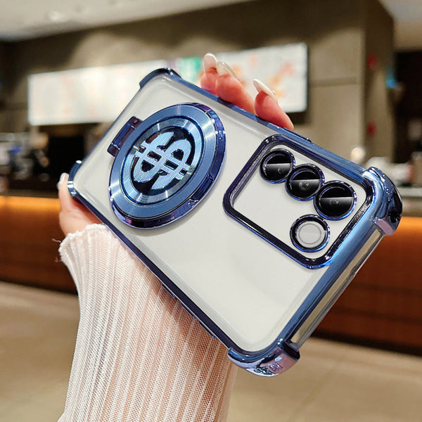 Vivo V27/V27 Pro 5G Four Corner Airbags 100% Original Astro Money Magnet Rotating Dollar Case