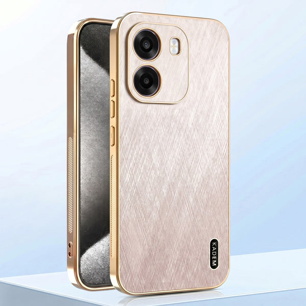 Oppo K14 5G Premium Electroplated Frame Gold Thread Pattern Soft Case
