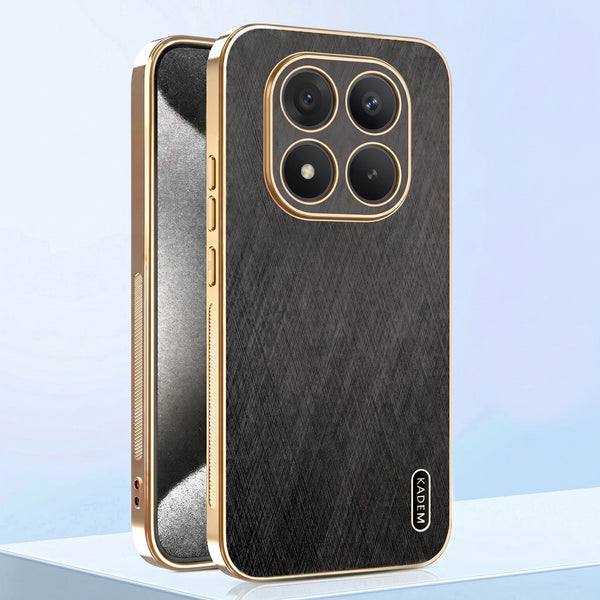 Redmi Note 15 Pro+ 5G Premium Electroplated Frame Gold Thread Pattern Soft Case