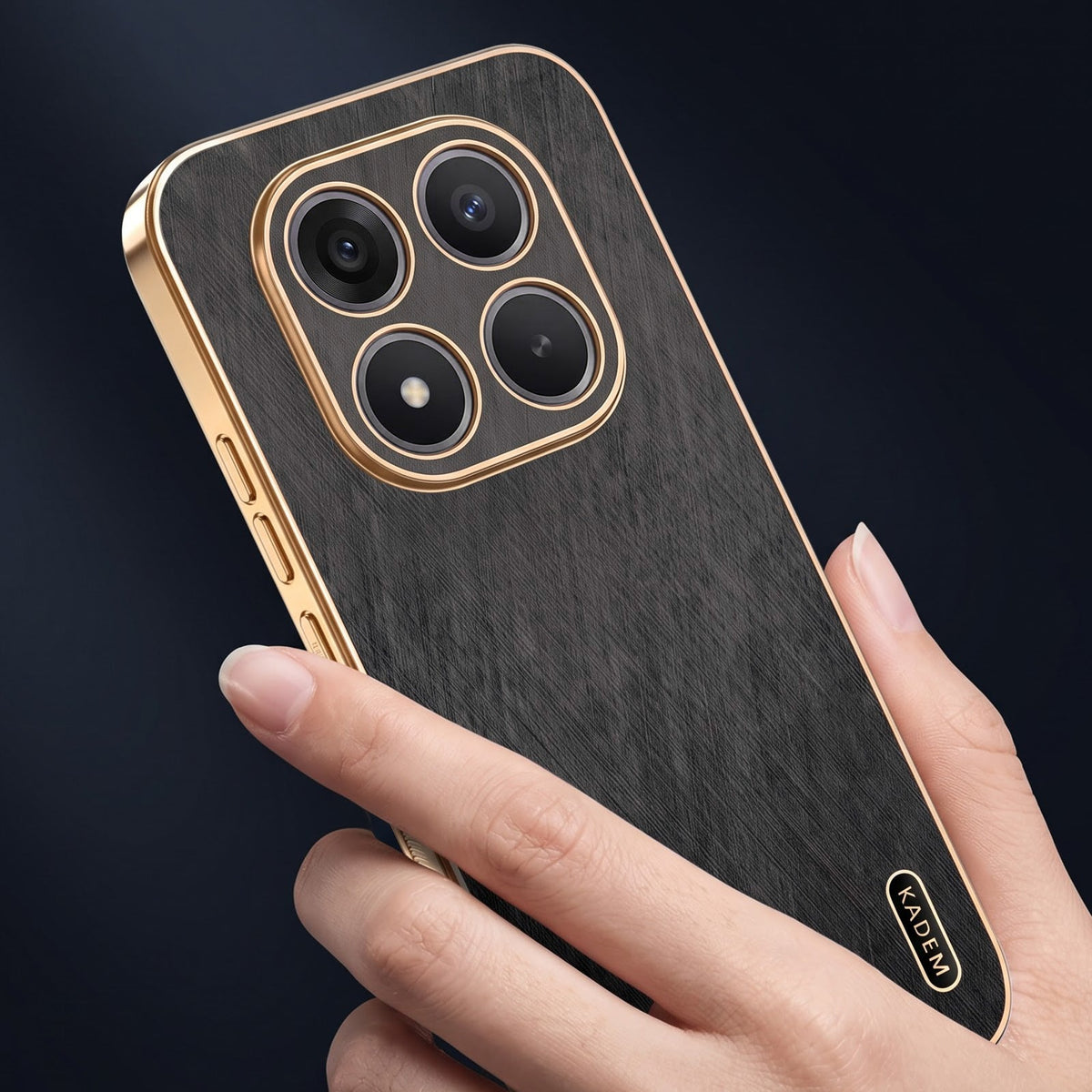 Redmi Note 15 Pro+ 5G Premium Electroplated Frame Gold Thread Pattern Soft Case