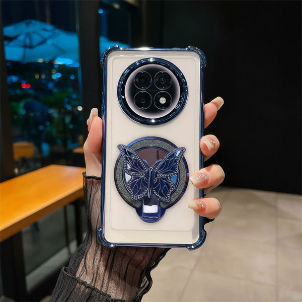 Oppo F31 Pro+ 5G Premium Butterfly Stand Airbags Case (Buy 1 Get 1 Free Surprise Cover)