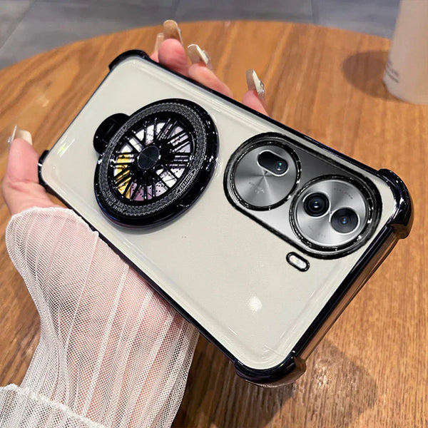 Oppo Reno 11 Pro 5G Premium Stress Buster Wheel Rotating Shockproof Airbags Case