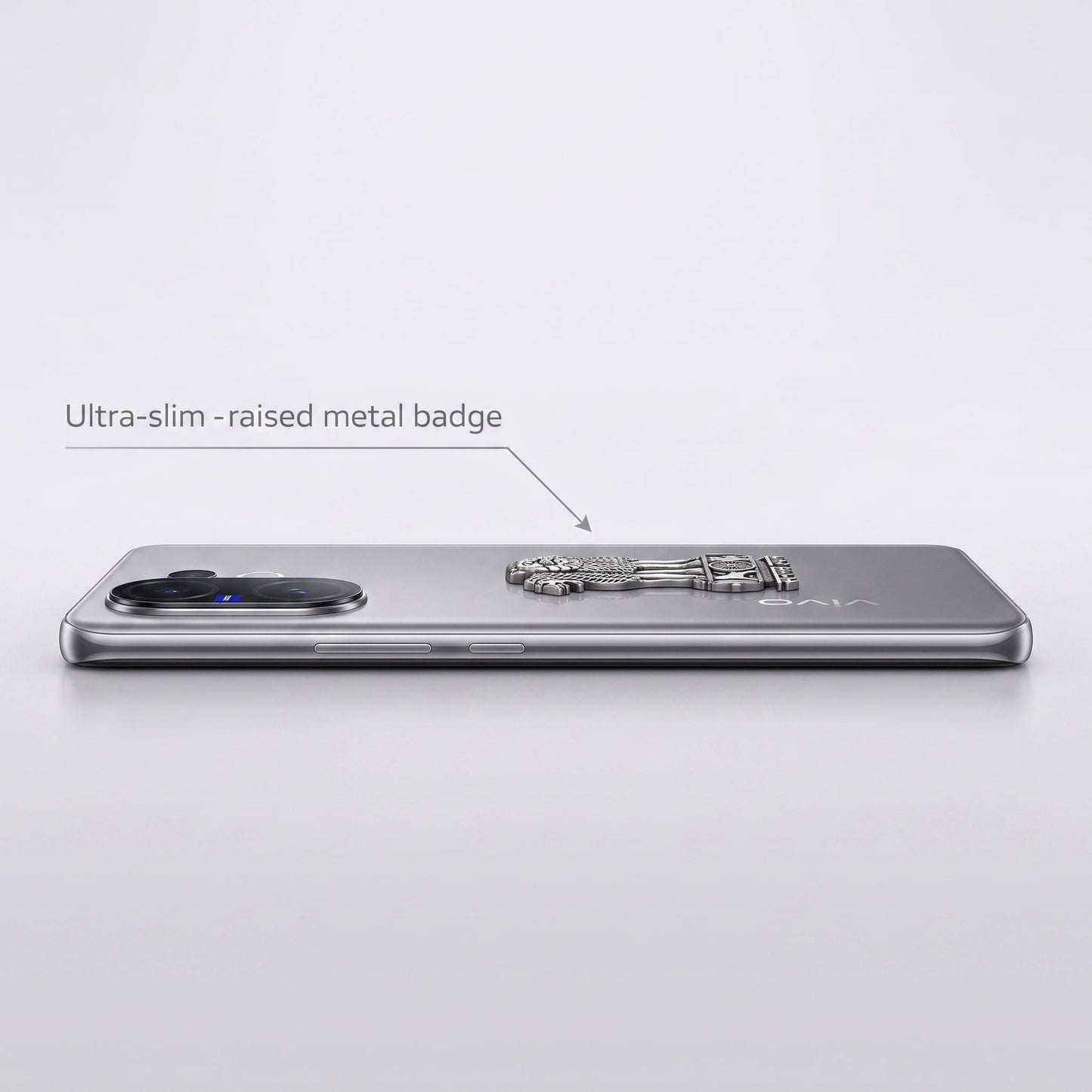 Vivo T4 Pro 5G Compatible Satyamev Jayate 3D Metal Emblem Sticker