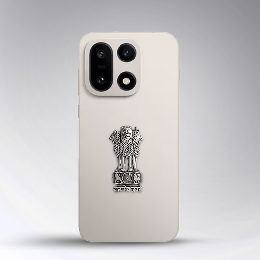 OnePlus 15 5G Compatible Satyamev Jayate 3D Metal Emblem Sticker