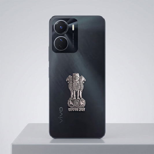 Vivo Y16 5G Compatible Satyamev Jayate 3D Metal Emblem Sticker