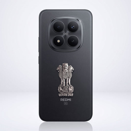 Redmi Note 15 Pro 5G Compatible Satyamev Jayate 3D Metal Emblem Sticker