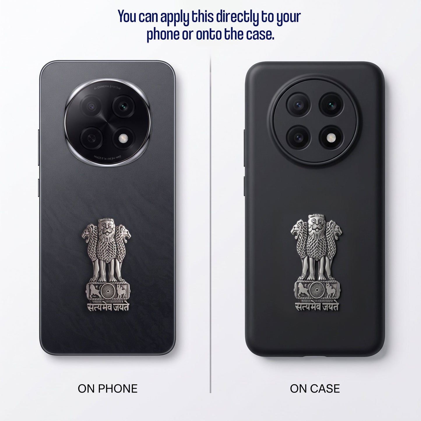 Oppo F29 Pro 5G Compatible Satyamev Jayate 3D Metal Emblem Sticker