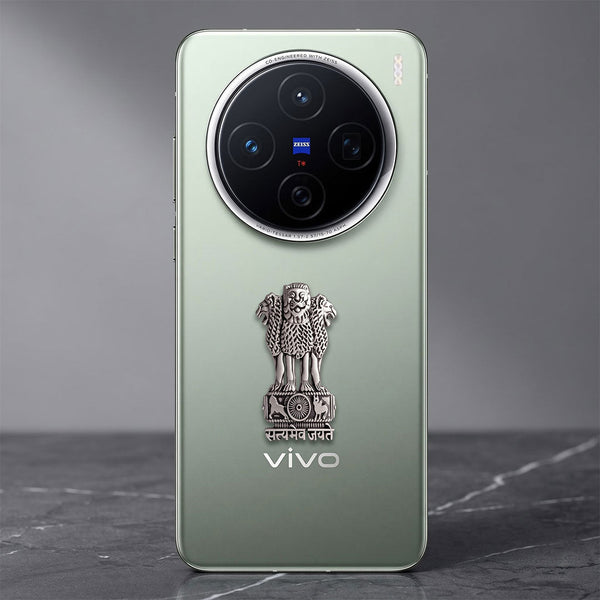 Vivo X100 5G Compatible Satyamev Jayate 3D Metal Emblem Sticker