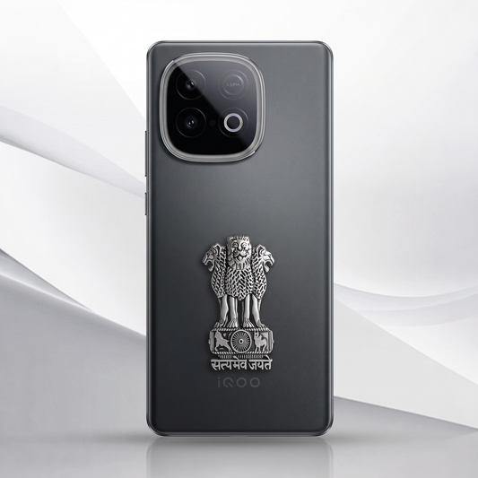 iQOO Neo 10 5G Compatible Satyamev Jayate 3D Metal Emblem Sticker