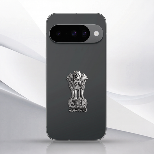 Google Pixel 10 5G Compatible Satyamev Jayate 3D Metal Emblem Sticker