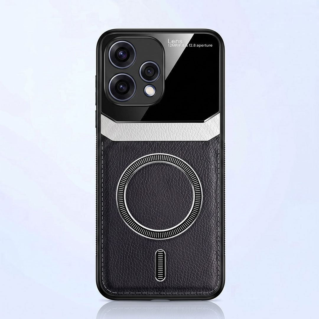 Oppo Reno 15 5G Premium Magsafe Magnetic Leather Lens Protective Case