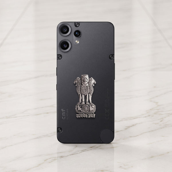 Nothing Phone 2 Pro 5G Compatible Satyamev Jayate 3D Metal Emblem Sticker
