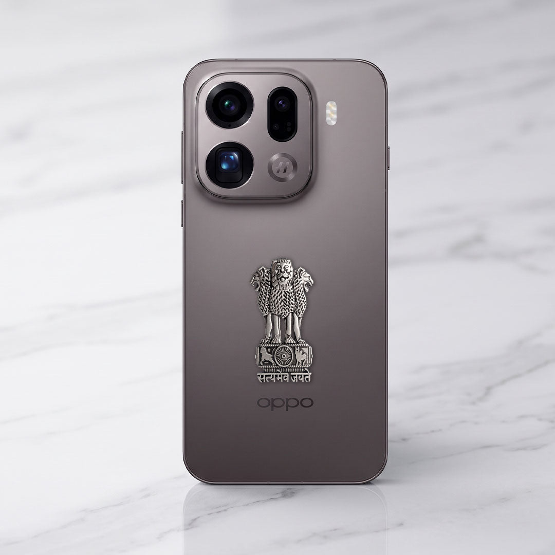 Oppo Find X9 Pro 5G Compatible Satyamev Jayate 3D Metal Emblem Sticker