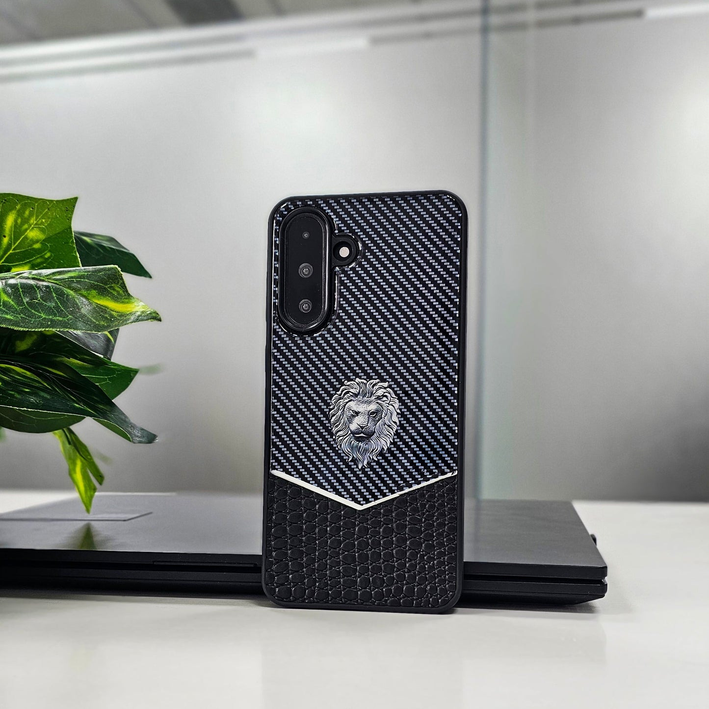Samsung Galaxy A36 5G Luxury Lion Pattern Leather And Liquid Silicone Case (Buy 1 Get 1 Surprise Cover)