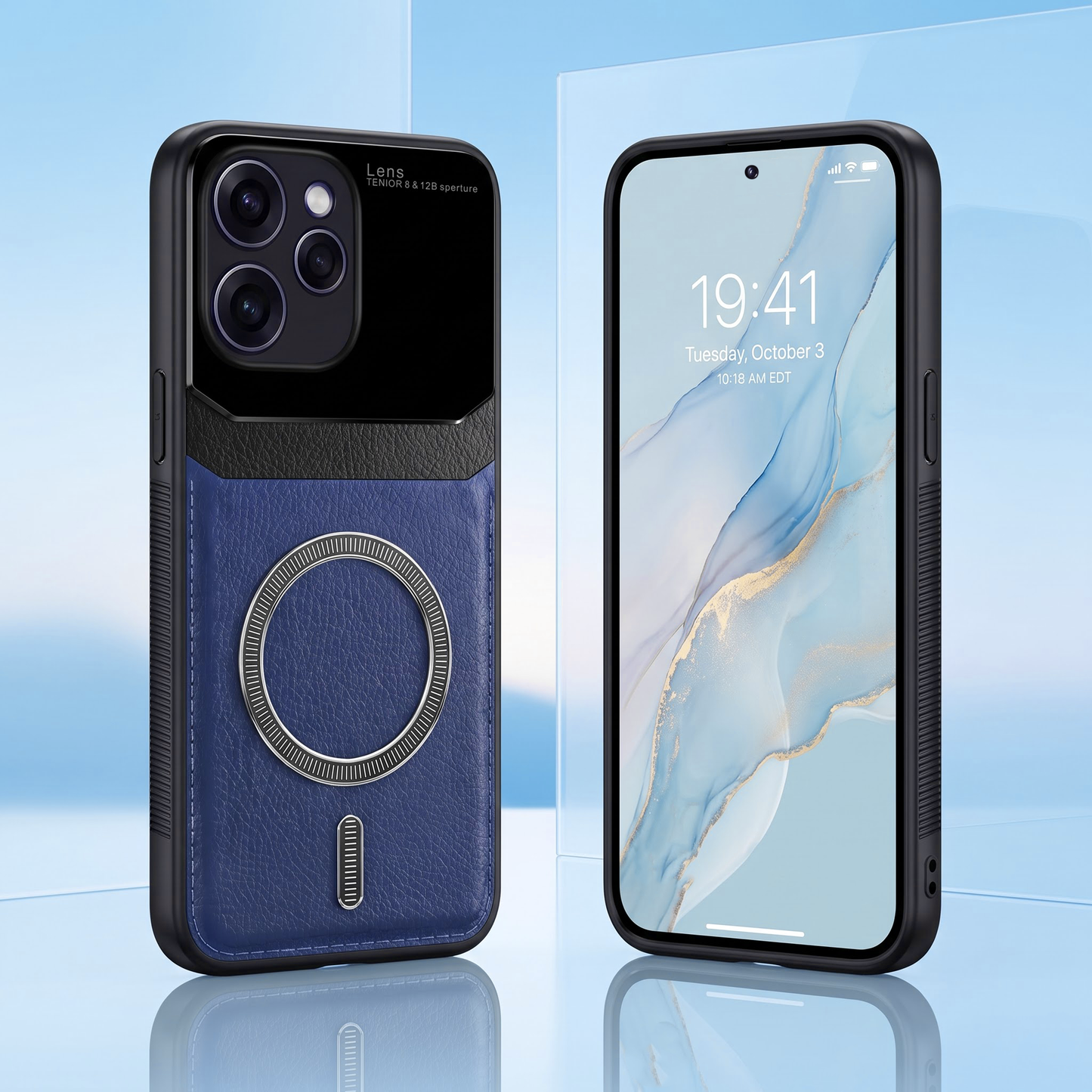 Oppo Reno 15 Pro Mini 5G Premium Magsafe Magnetic Leather Lens Protective Case