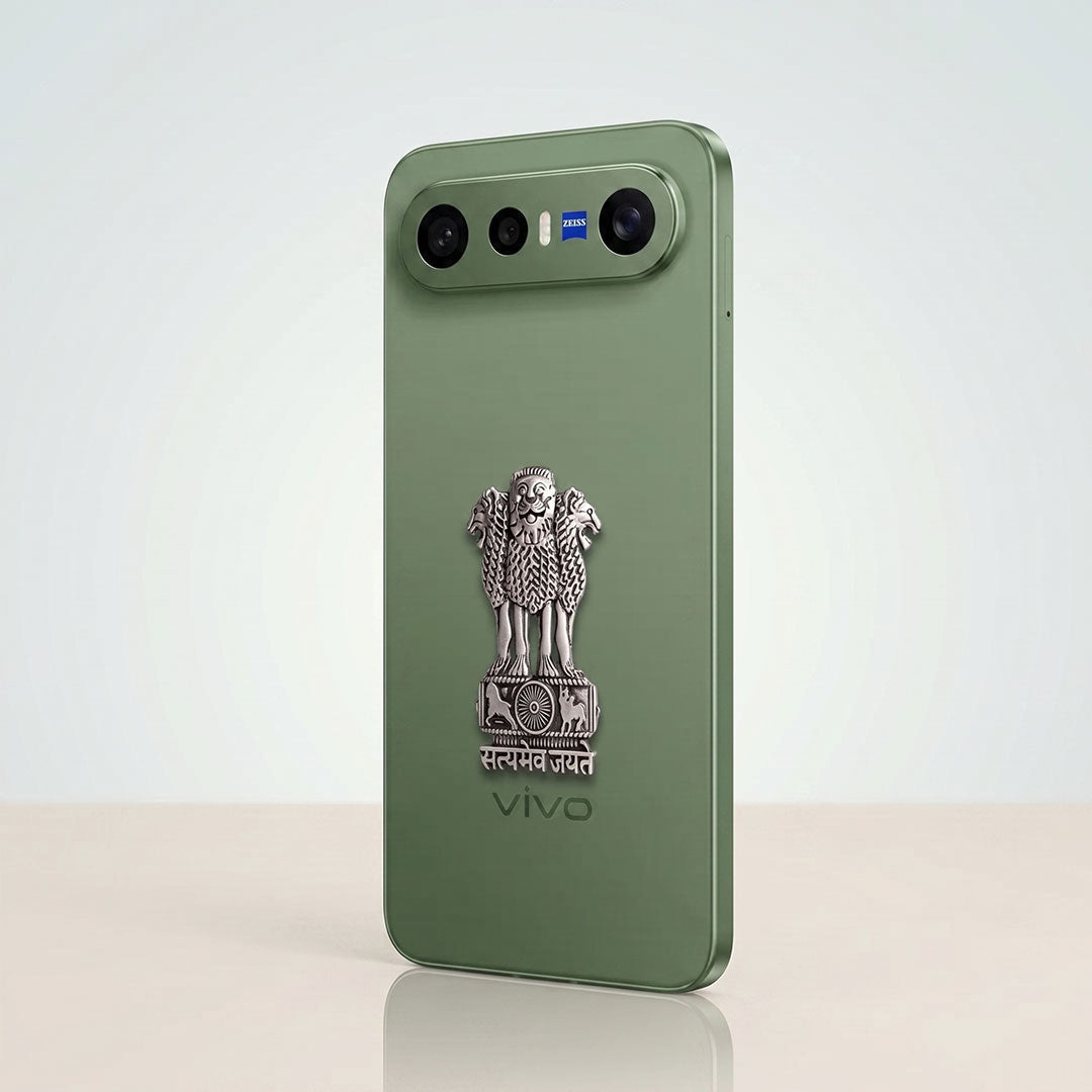 Vivo X300 FE 5G Compatible Satyamev Jayate 3D Metal Emblem Sticker