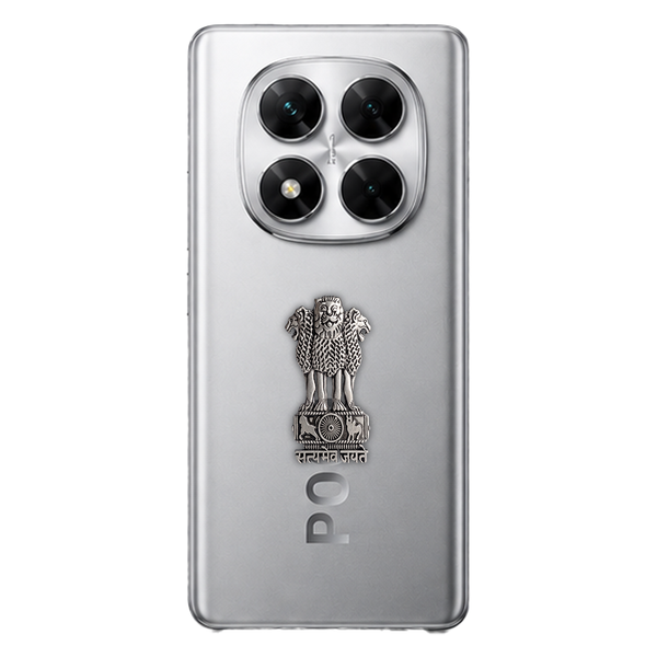 POCO X7 5G Compatible Satyamev Jayate 3D Metal Emblem Sticker
