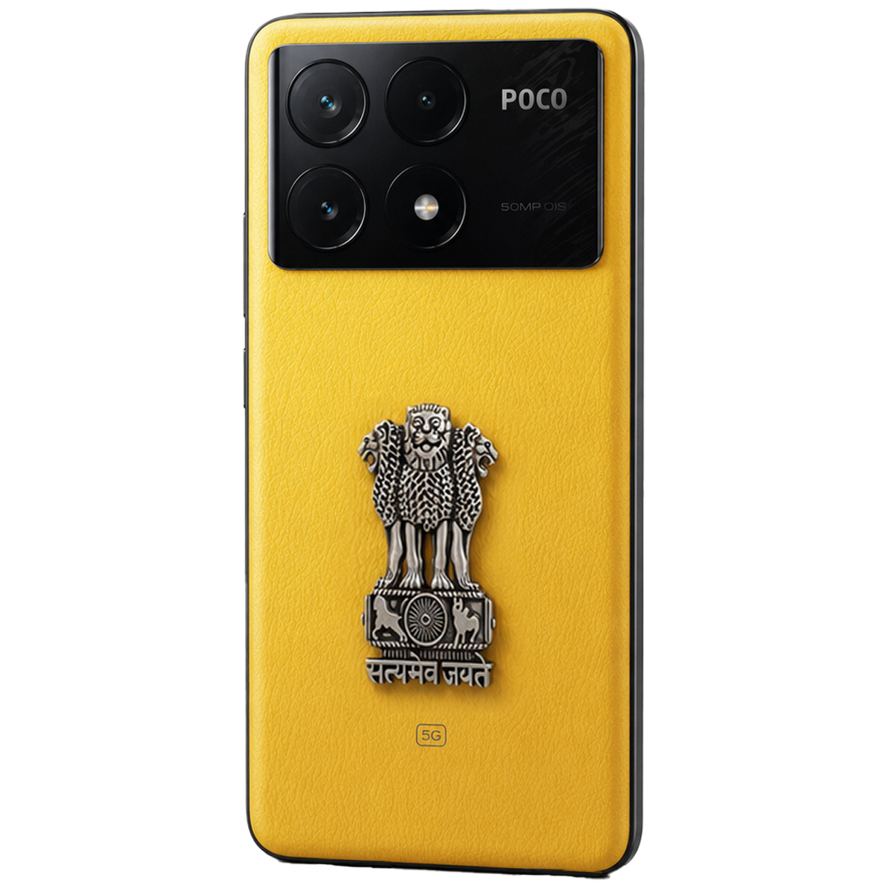 POCO X6 Pro 5G Compatible Satyamev Jayate 3D Metal Emblem Sticker