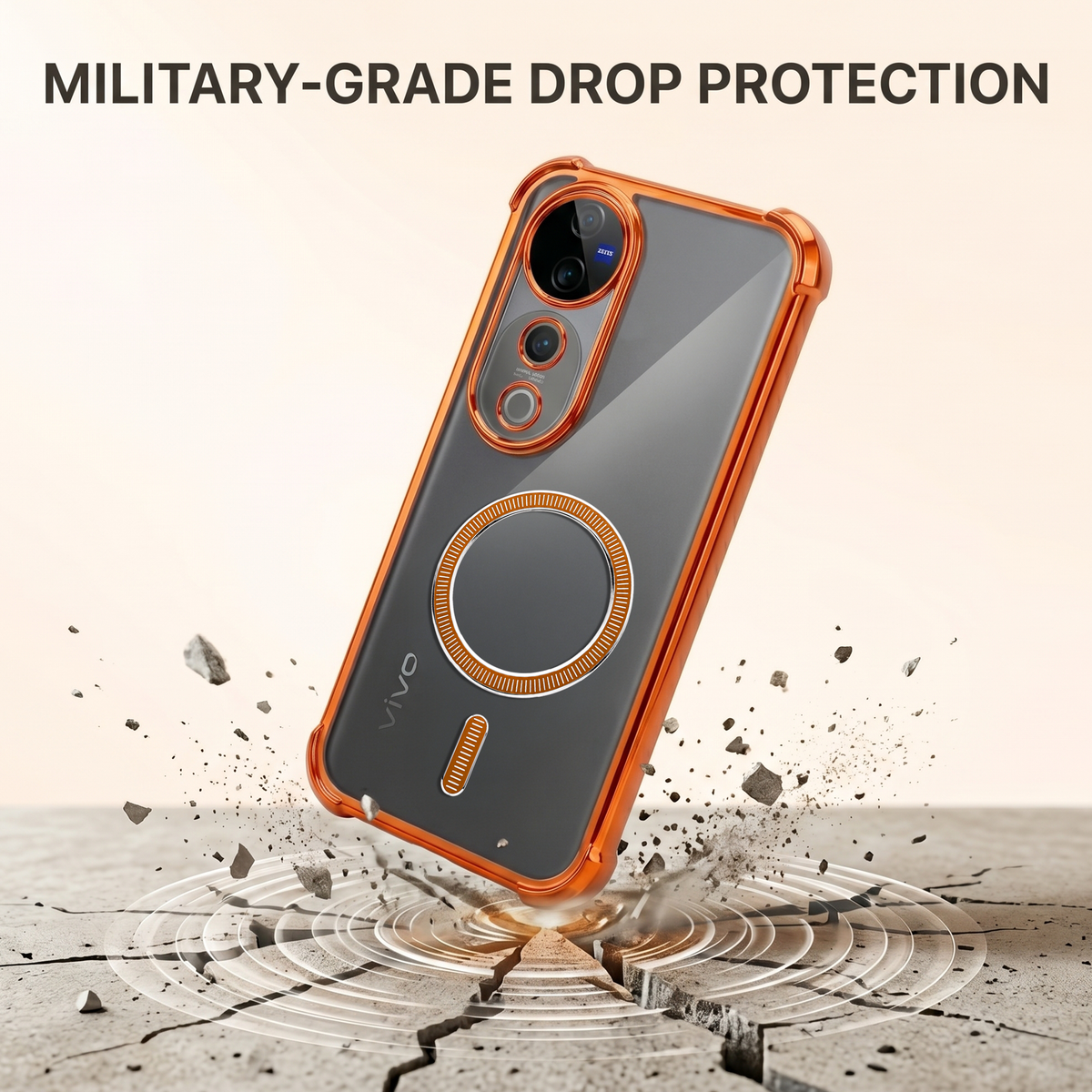 Vivo V40 Pro 5G Magsafe Airbag Cosmic Orange Case