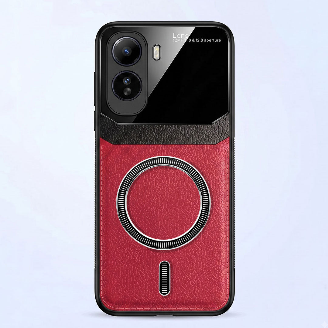 Vivo T5 Pro 5G Premium Magsafe Magnetic Leather Lens Protective Case