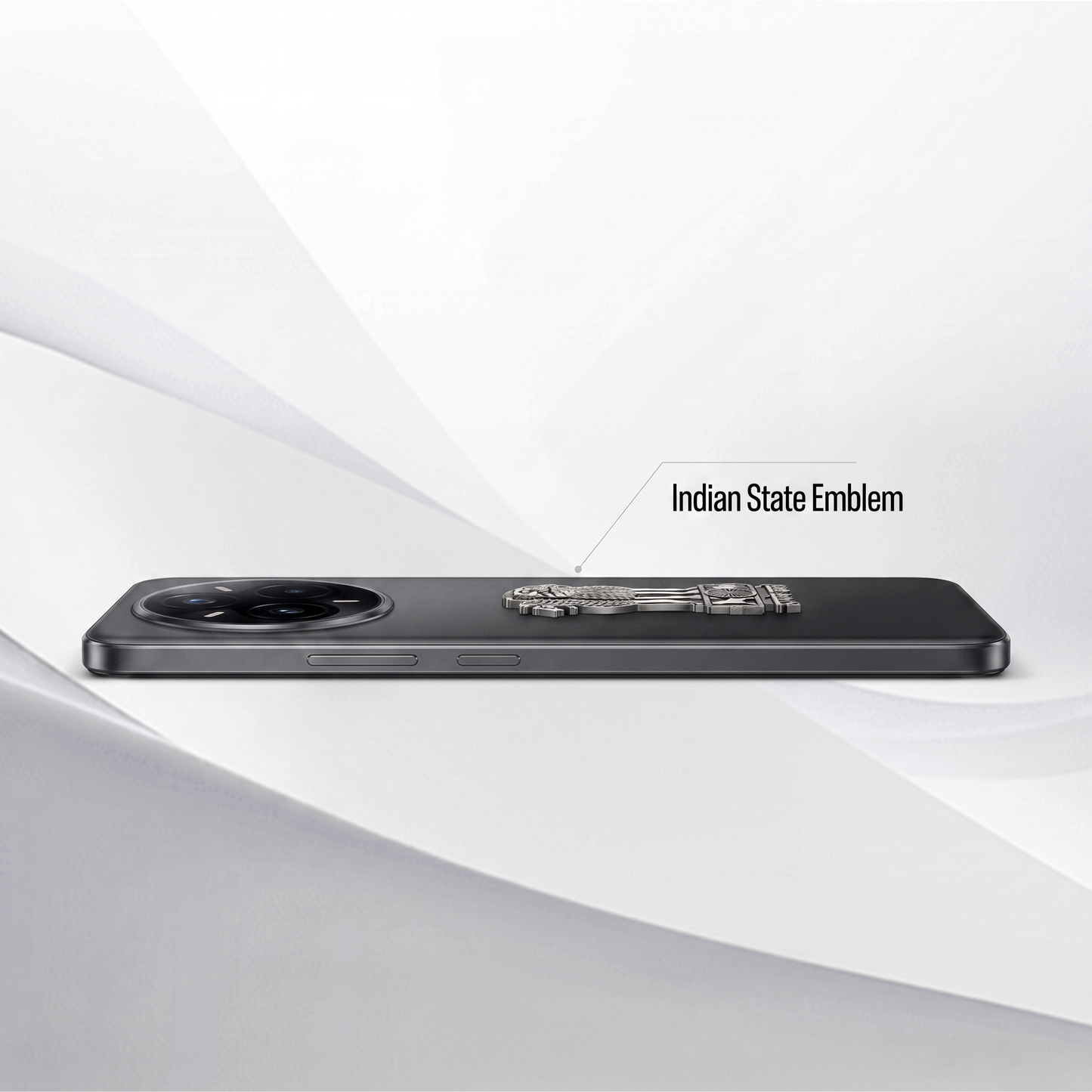 Realme 14 Pro+ 5G Compatible Satyamev Jayate 3D Metal Emblem Sticker