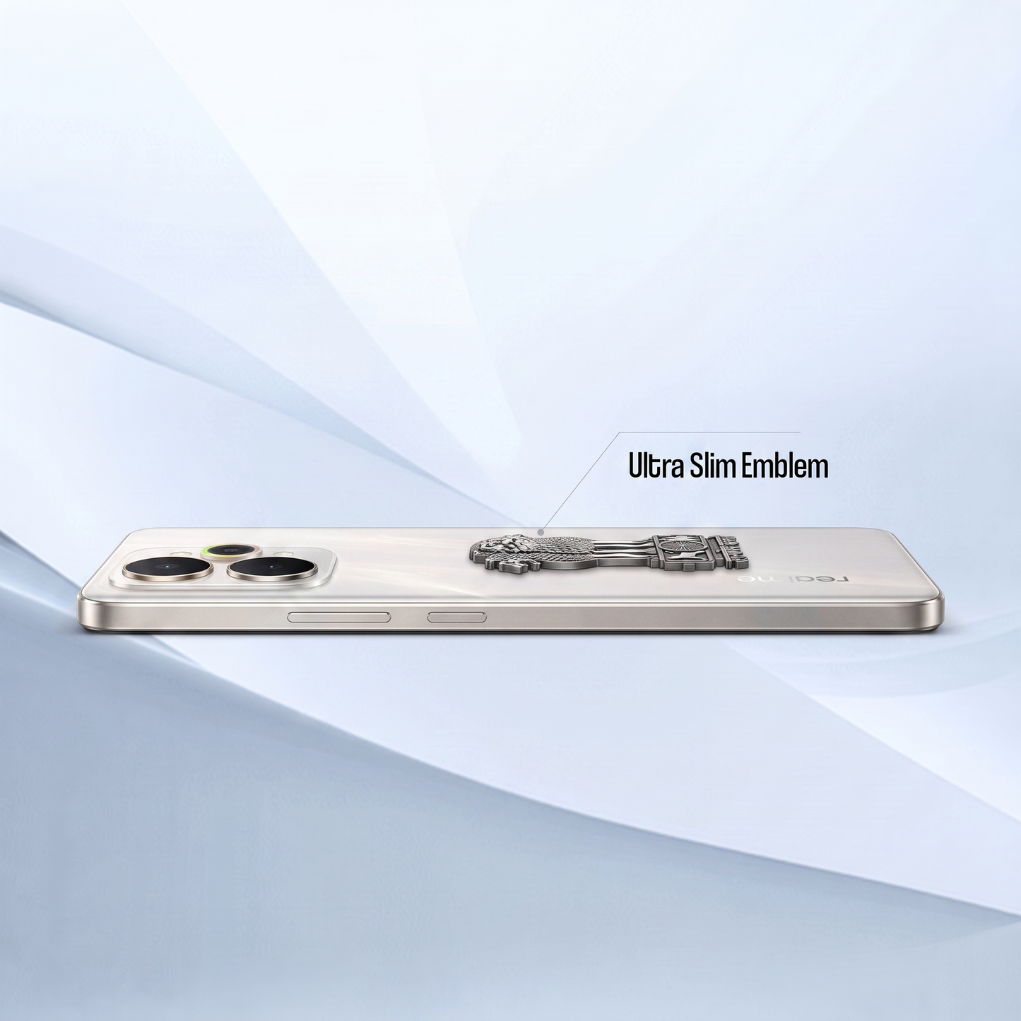Realme 15 5G Compatible Satyamev Jayate 3D Metal Emblem Sticker