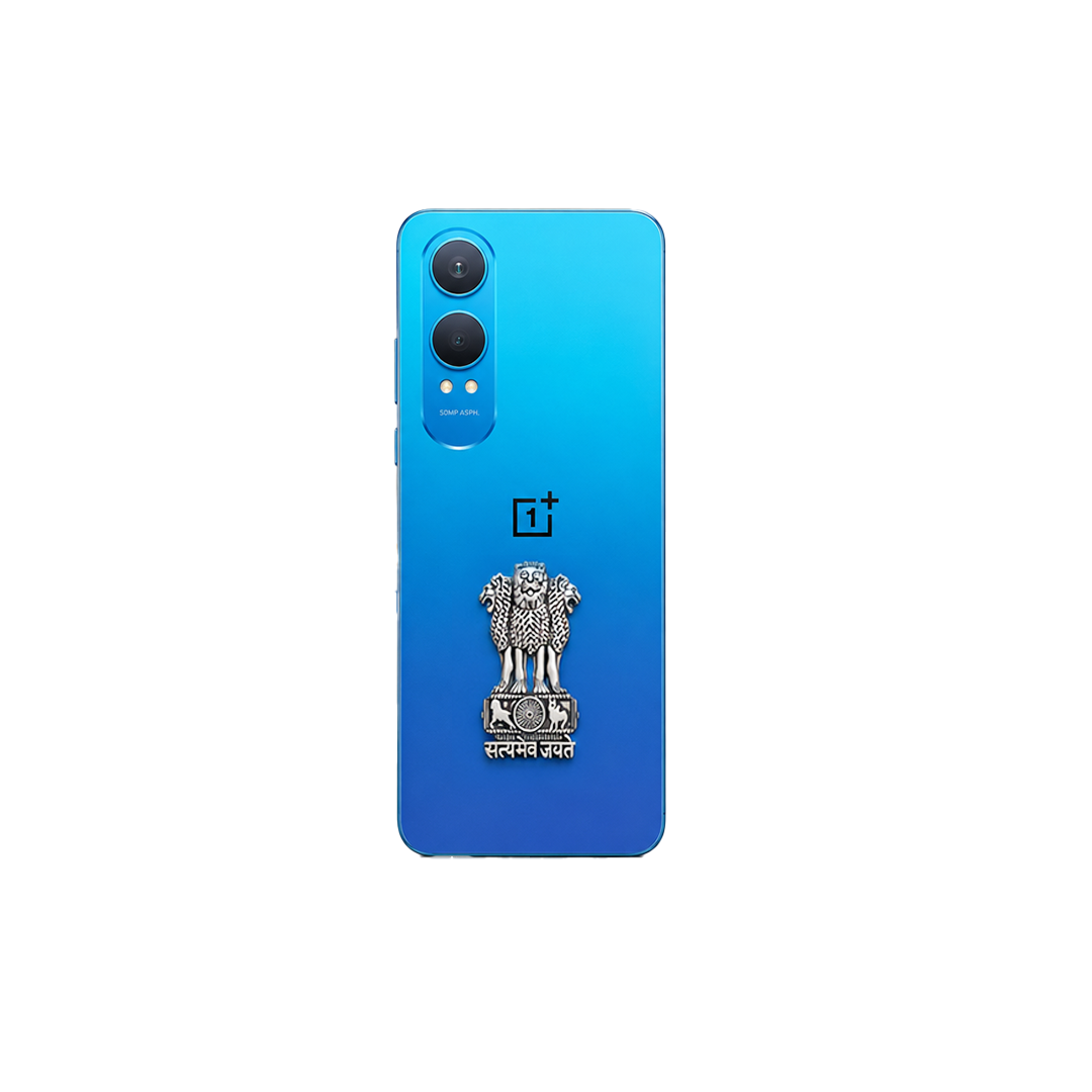 OnePlus Nord CE4 Lite 5G Compatible Satyamev Jayate 3D Metal Emblem Sticker