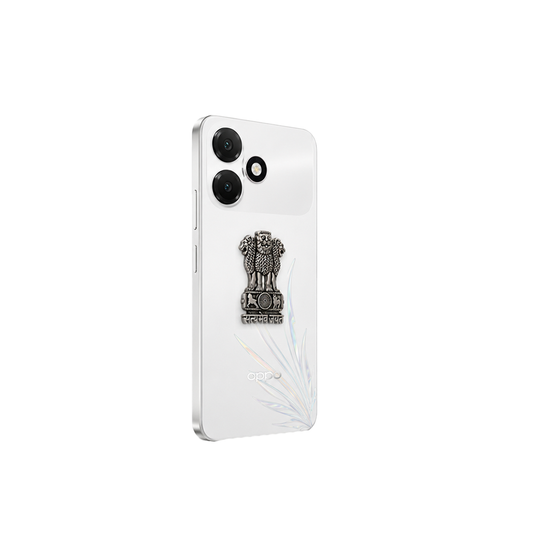 Oppo A6c 5G Compatible Satyamev Jayate 3D Metal Emblem Sticker