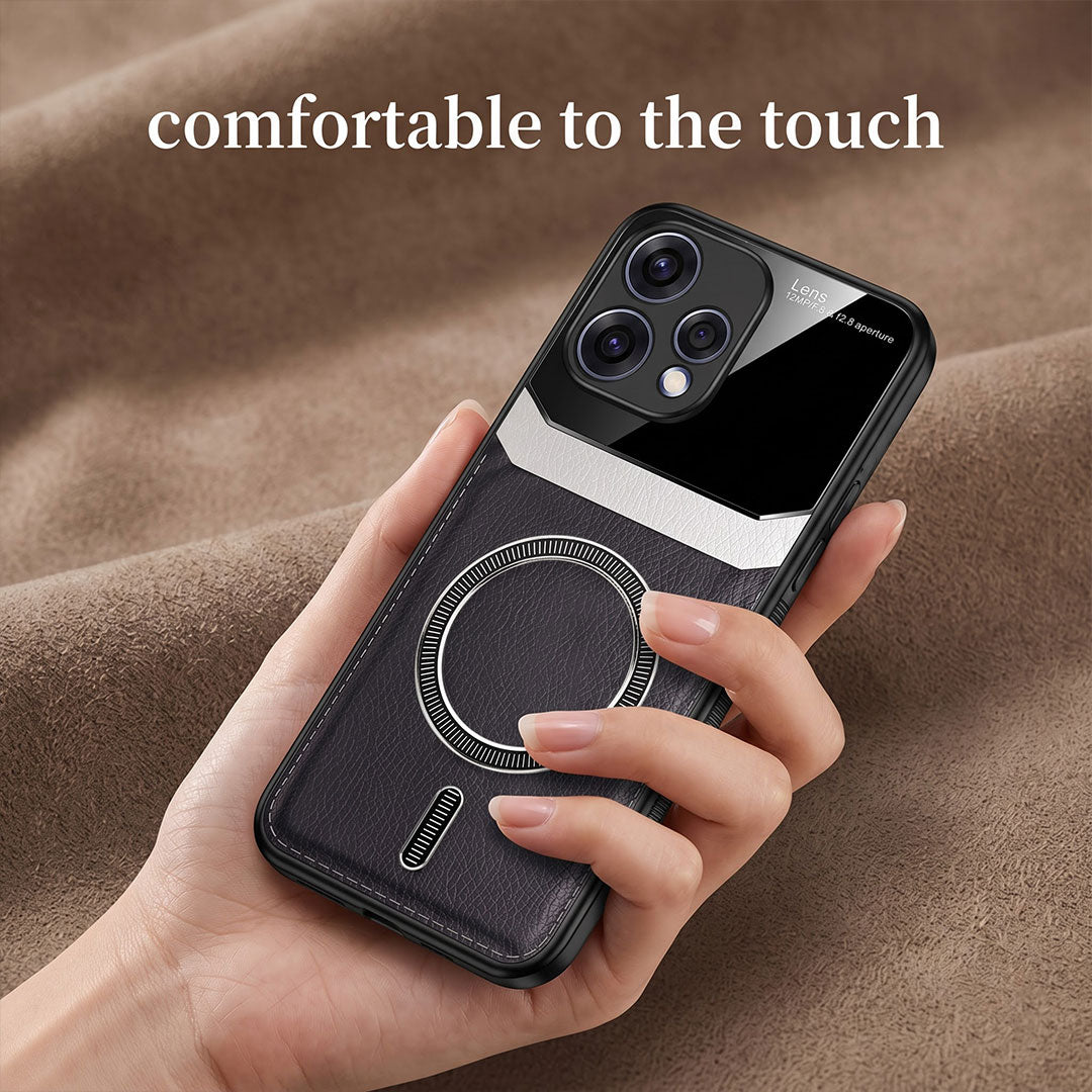 Oppo Reno 15 5G Premium Magsafe Magnetic Leather Lens Protective Case
