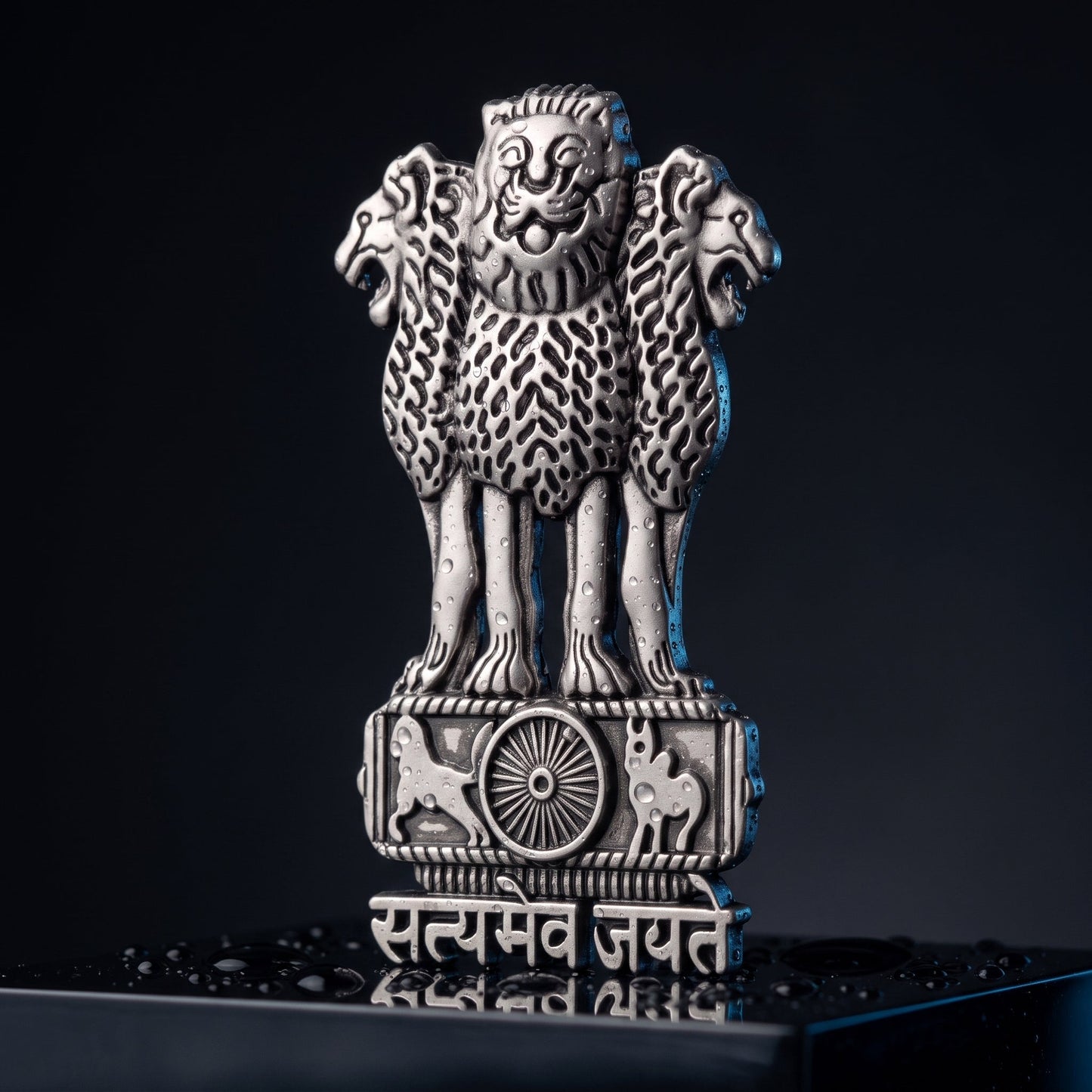 Vivo V30 Pro 5G Compatible Satyamev Jayate 3D Metal Emblem Sticker