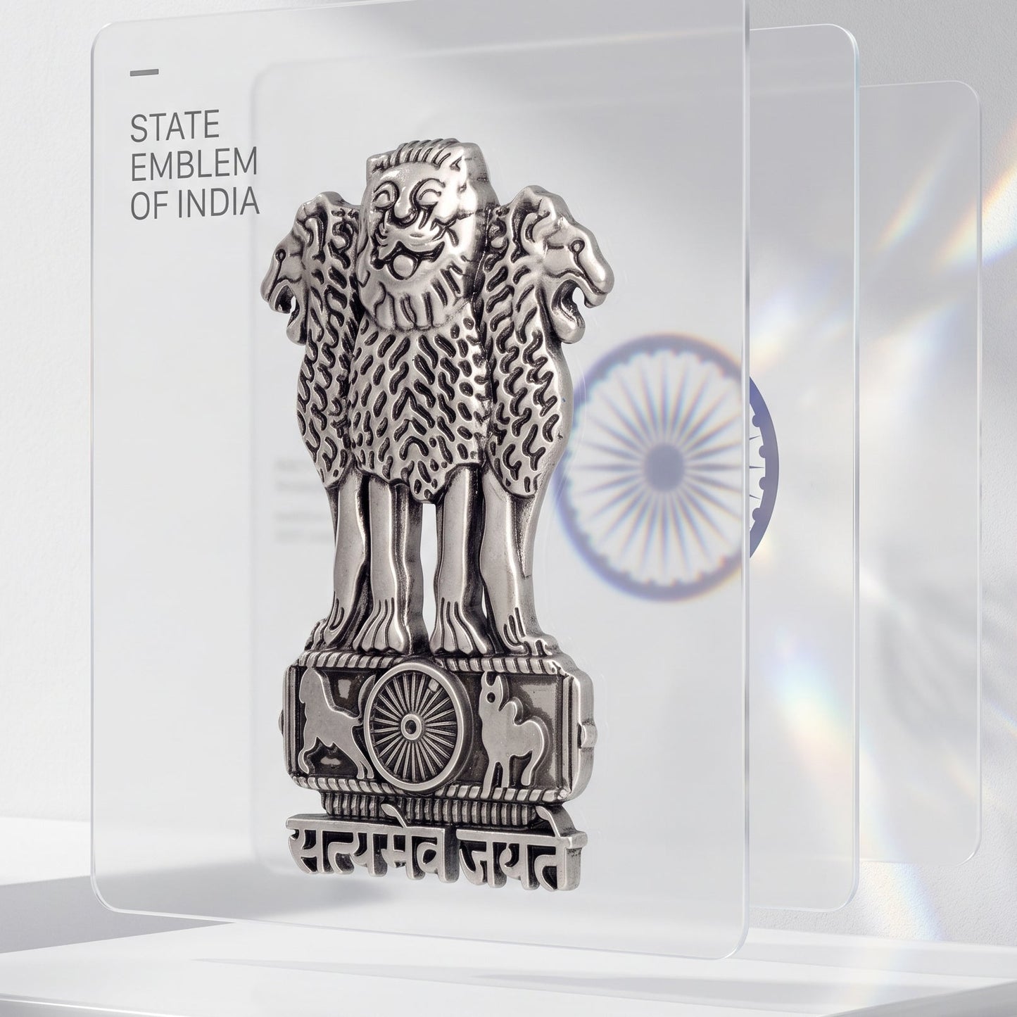 Realme 12 Pro+ 5G Compatible Satyamev Jayate 3D Metal Emblem Sticker