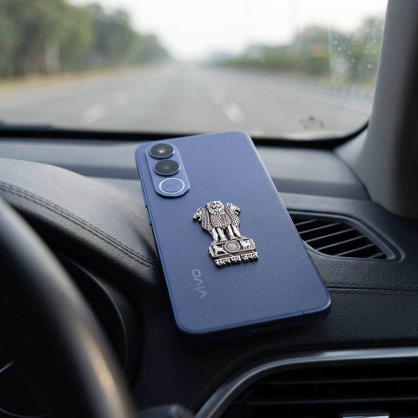 Vivo V70 FE 5G Compatible Satyamev Jayate 3D Metal Emblem Sticker