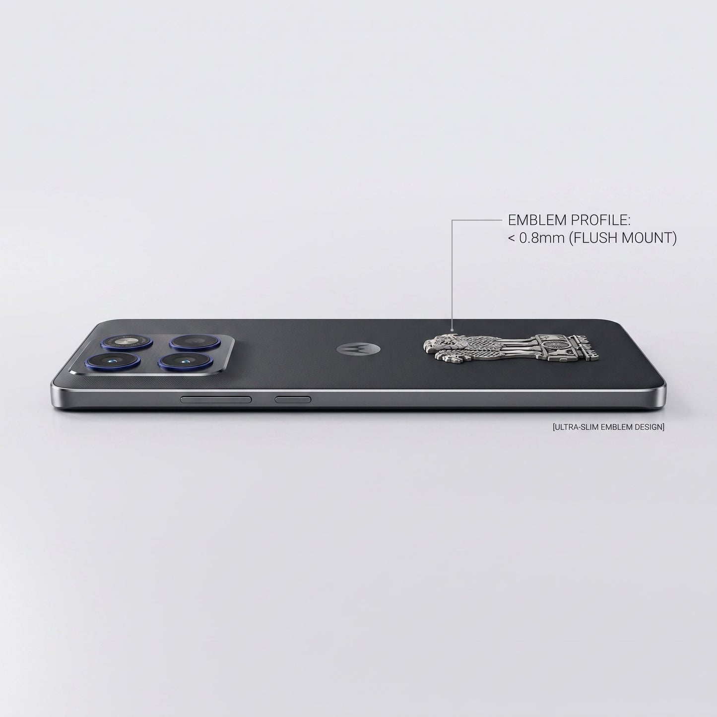 Motorola Edge 60 Pro 5G Compatible Satyamev Jayate 3D Metal Emblem Sticker