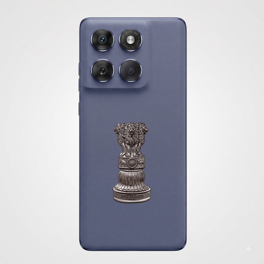 Motorola Edge 60 Fusion 5G Compatible Satyamev Jayate 3D Metal Emblem Sticker
