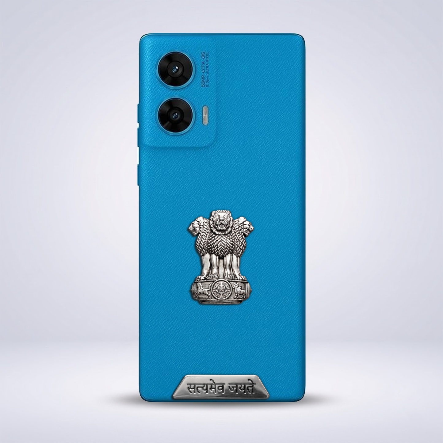 Motorola G96 5G Compatible Satyamev Jayate 3D Metal Emblem Sticker