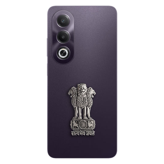 Oppo K12X 5G Compatible Satyamev Jayate 3D Metal Emblem Sticker