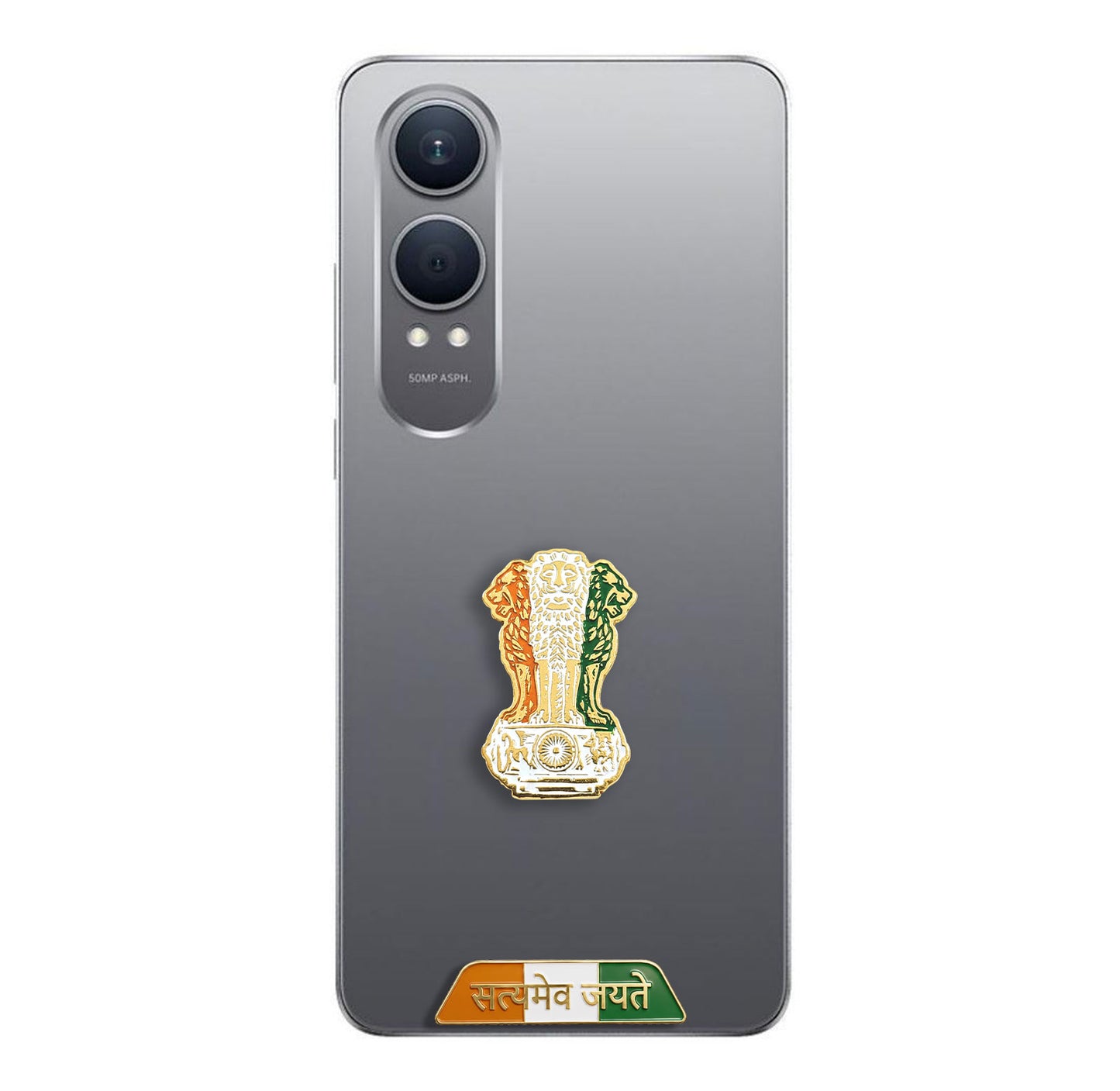 OnePlus Nord CE4 Lite 5G Compatible Satyamev Jayate 3D Metal Emblem Sticker