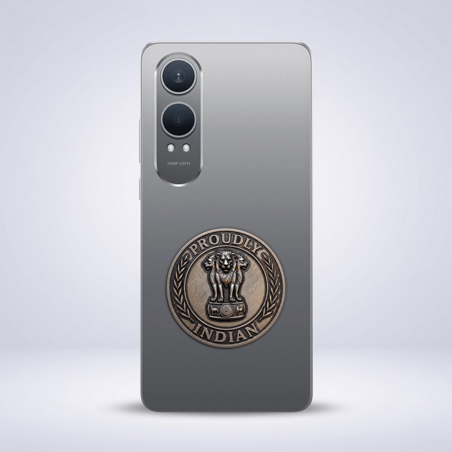 OnePlus Nord CE4 Lite 5G Compatible Satyamev Jayate 3D Metal Emblem Sticker