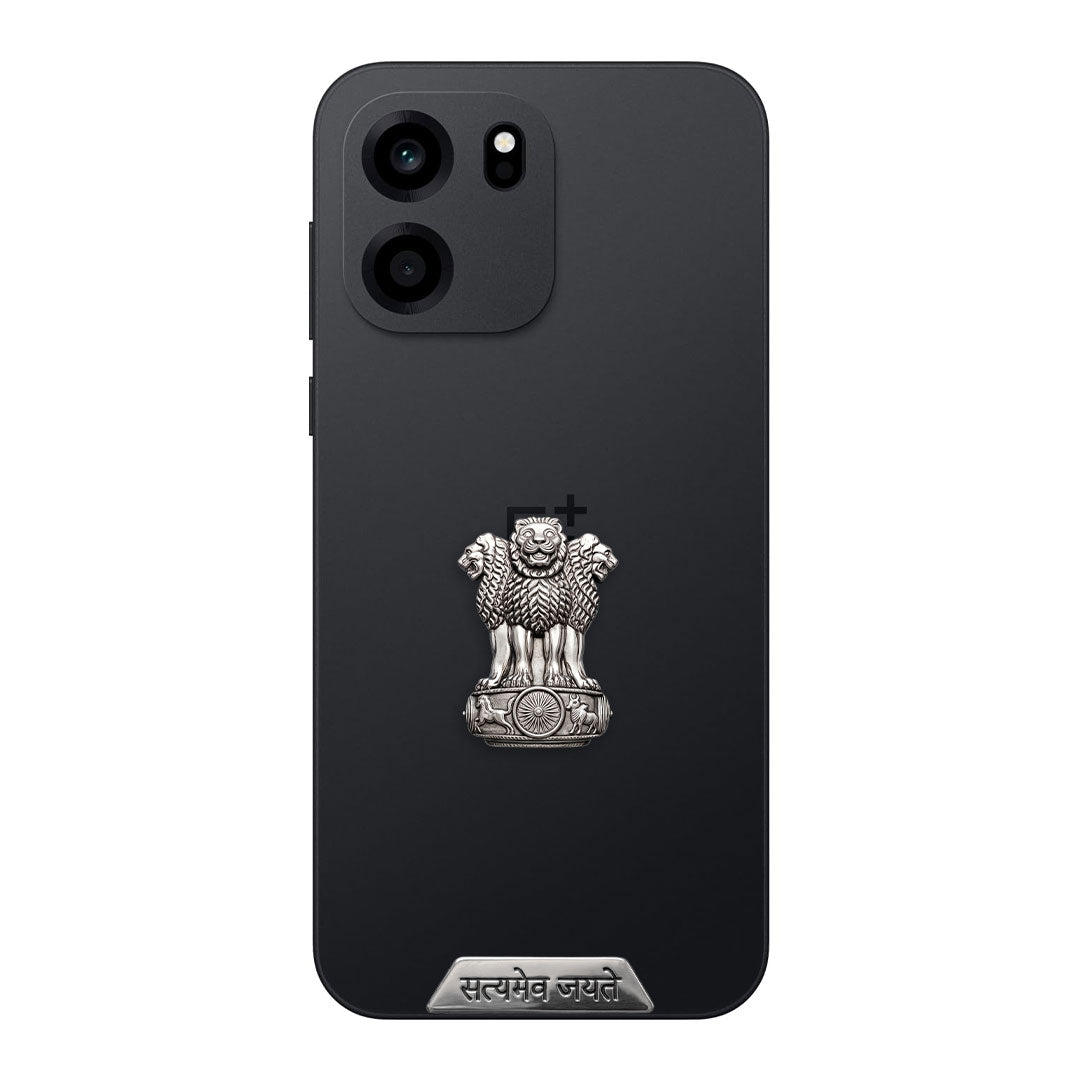 OnePlus N6 5G Compatible Satyamev Jayate 3D Metal Emblem Sticker