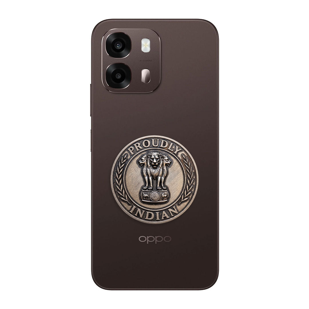 Oppo A6 Pro 5G Compatible Satyamev Jayate 3D Metal Emblem Sticker
