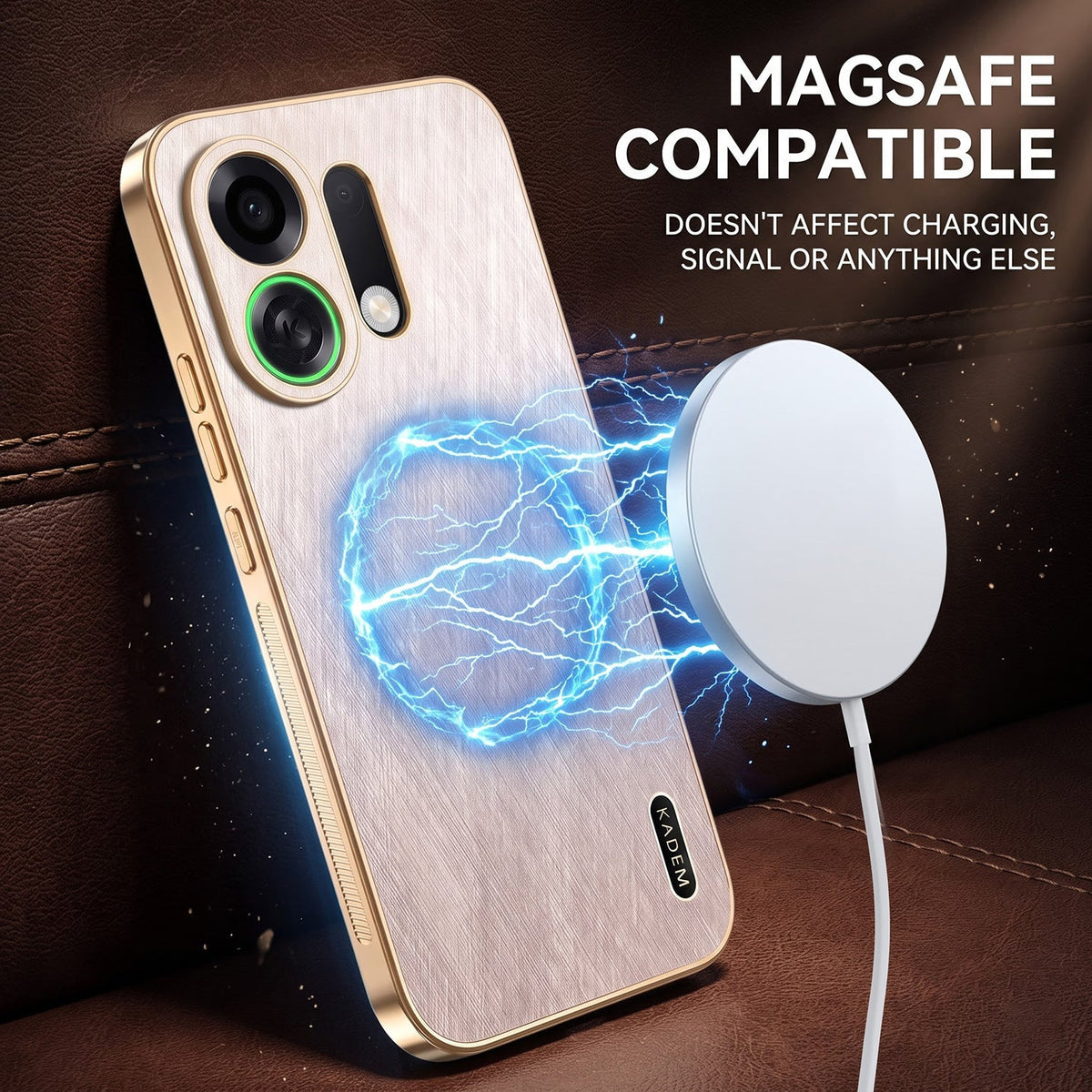 Oppo K13 Turbo 5G Premium Electroplated Frame Gold Thread Pattern Soft Case