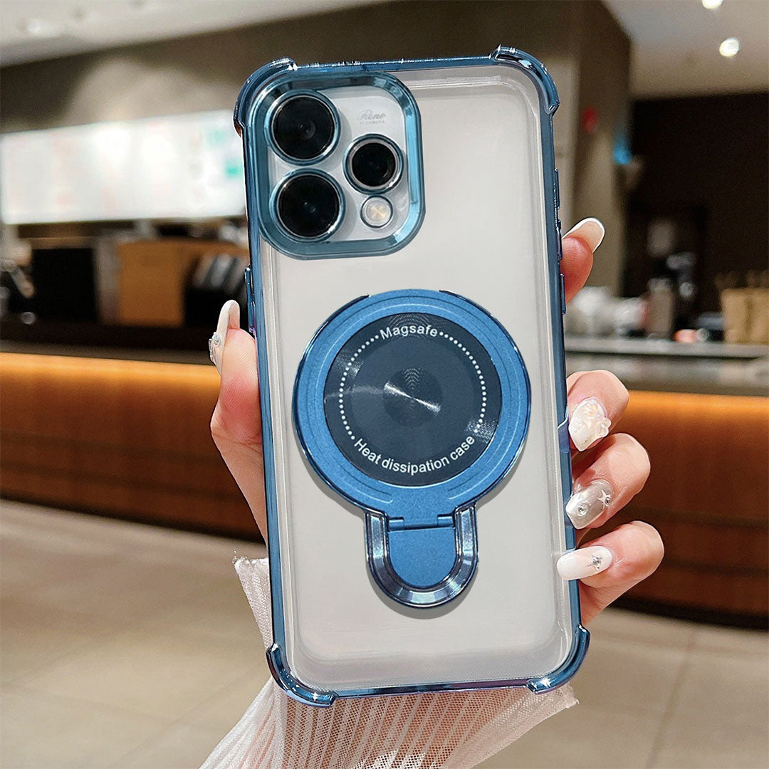 Oppo Reno 15 5G Luxury Four Corner Invincible Bracket Ring Stand Case