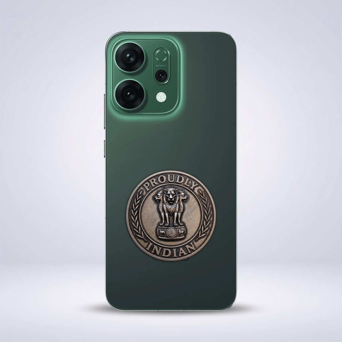 Oppo Reno 14 5G Compatible Satyamev Jayate 3D Metal Emblem Sticker